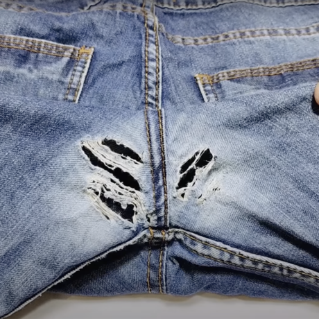 How to repair crotch holes