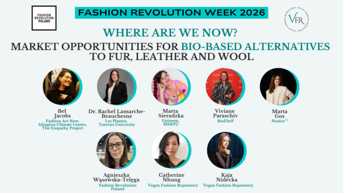 Market opportunitis for bio-based alternatives to fur, leather and wool (online) Fashion REVOLUTION WEEK 2026