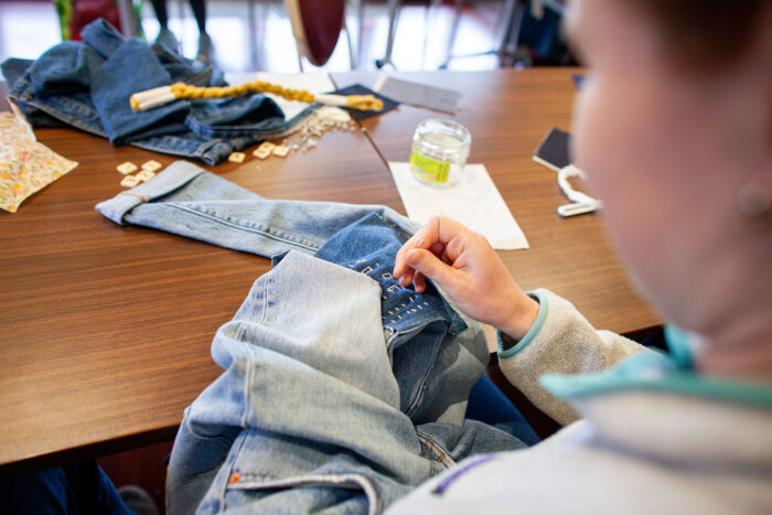 Mending jeans